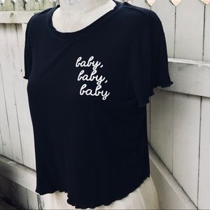‘Baby, Baby, Baby’ Baby Tee/Crop Top